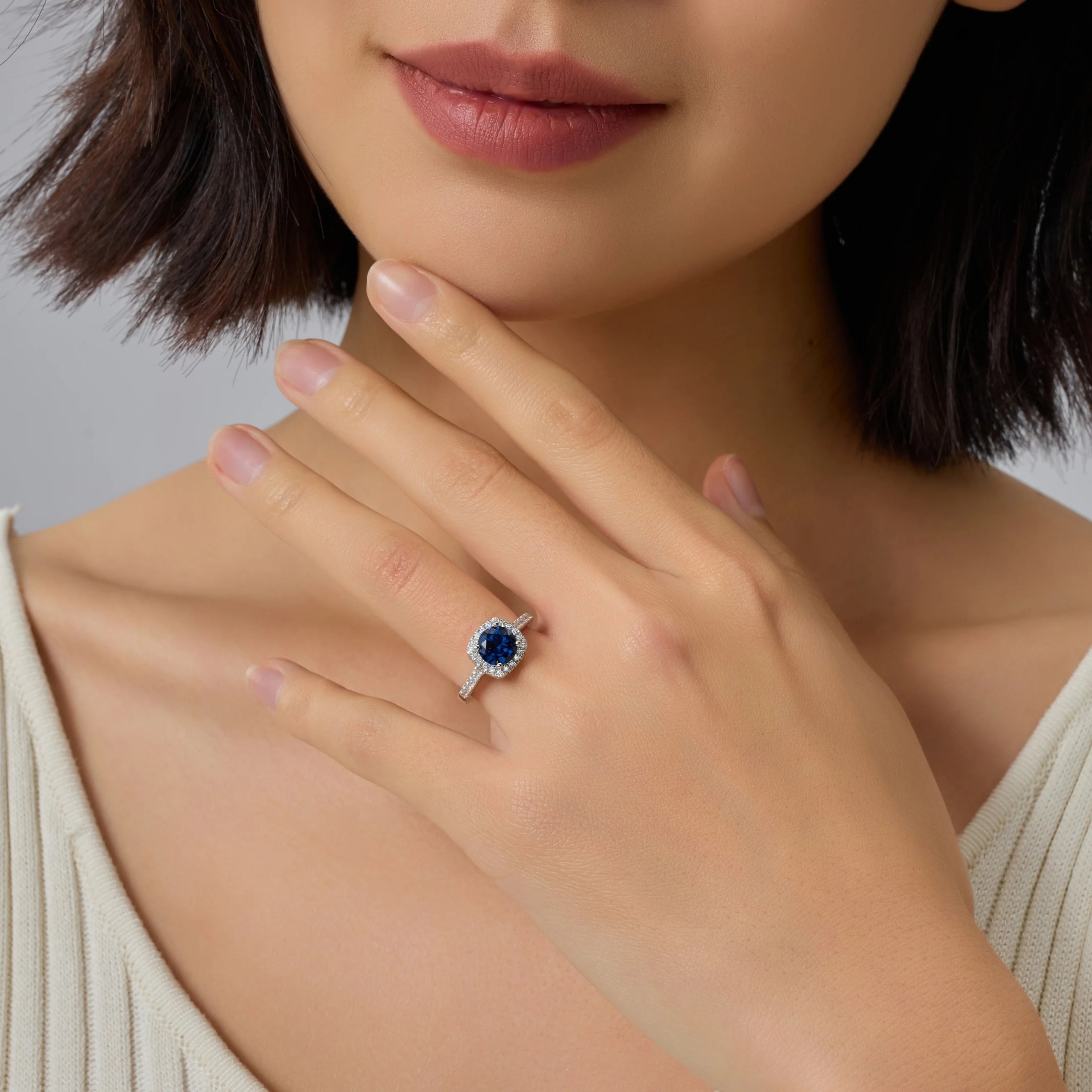 Sapphire Blue Women Ring