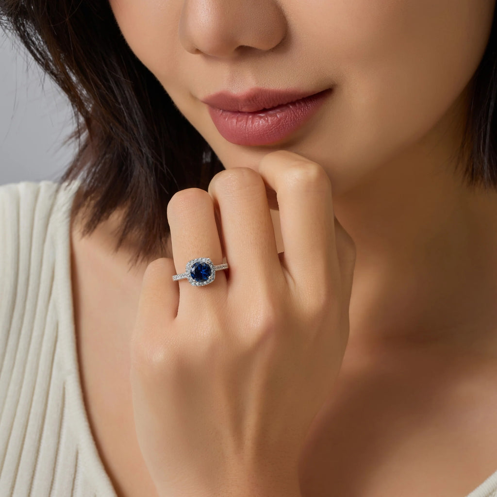 Sapphire Blue Women Ring