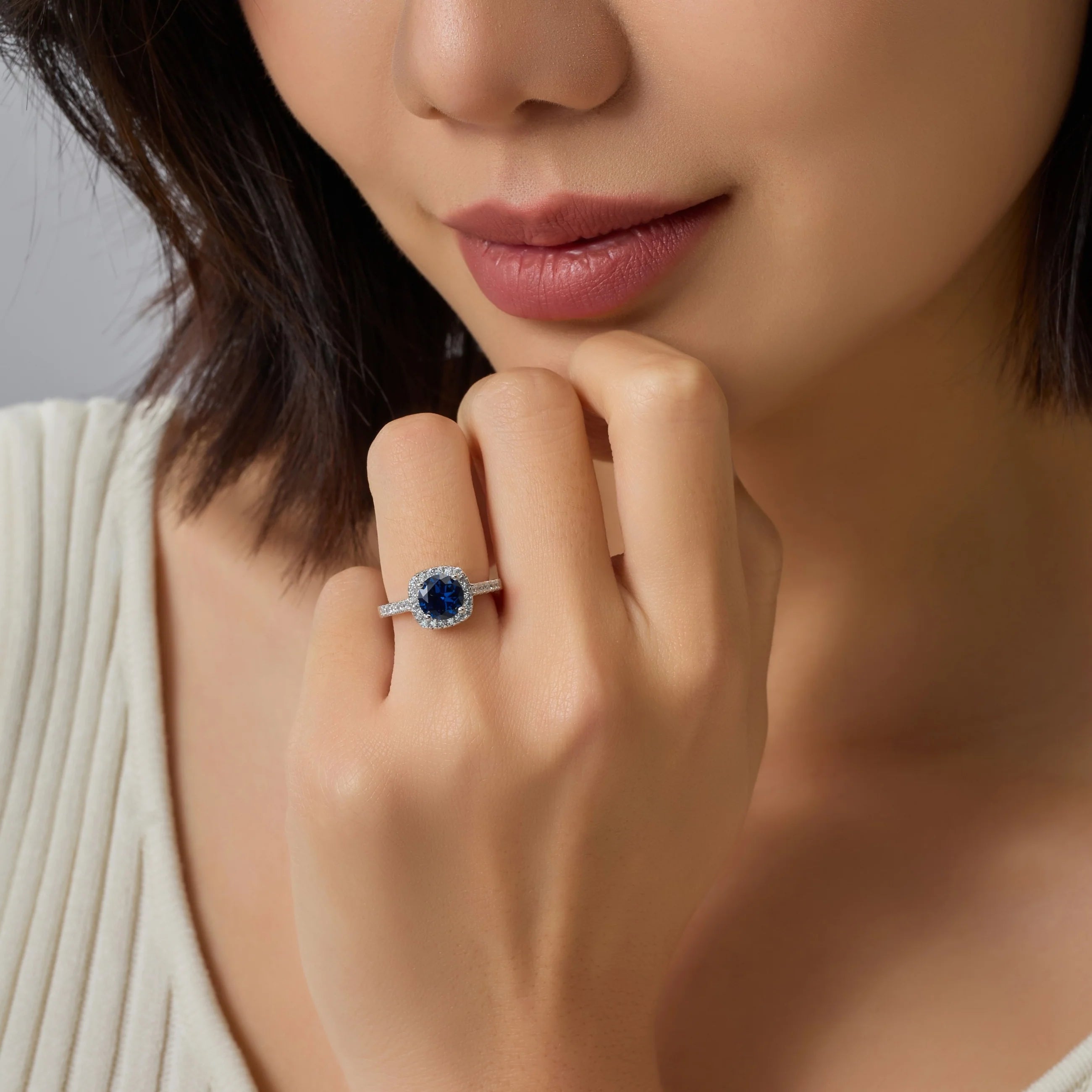 Sapphire Blue Women Ring