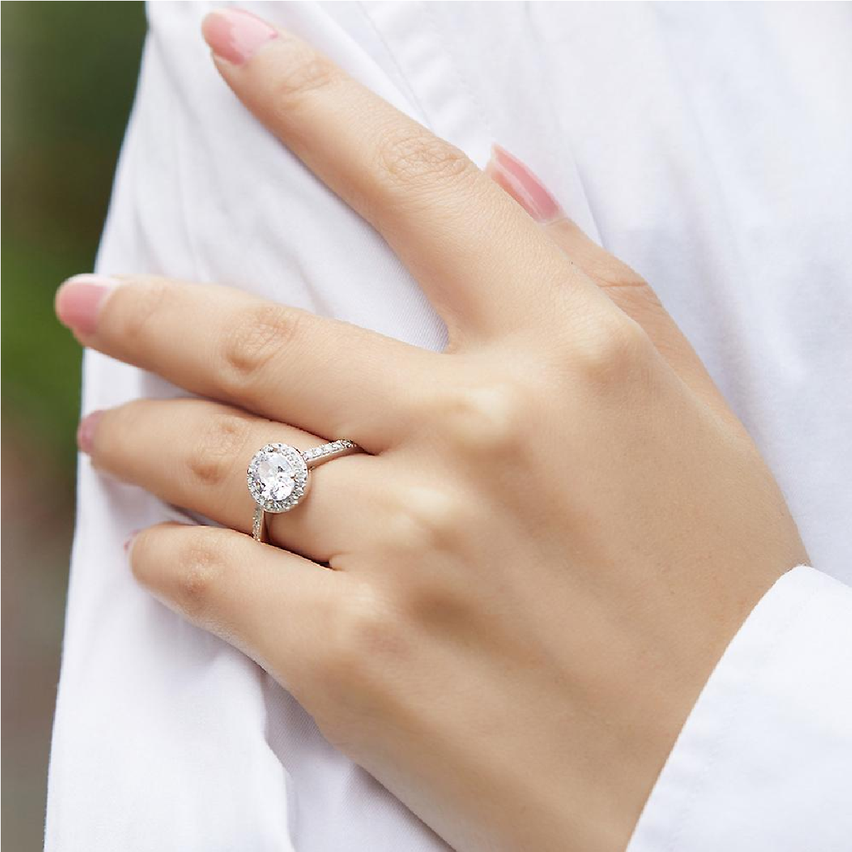 Silver Zircon Three-piece Set