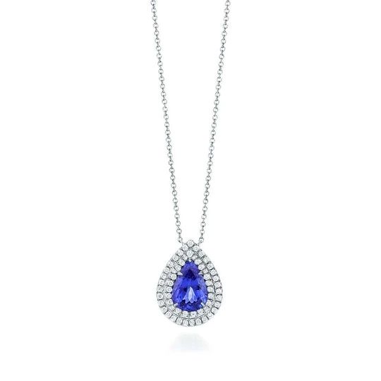 SAPPHIRE AND DIAMOND NECKLACE