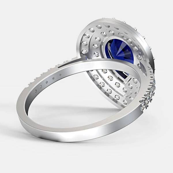 Ladies Sapphire And Diamond Ring