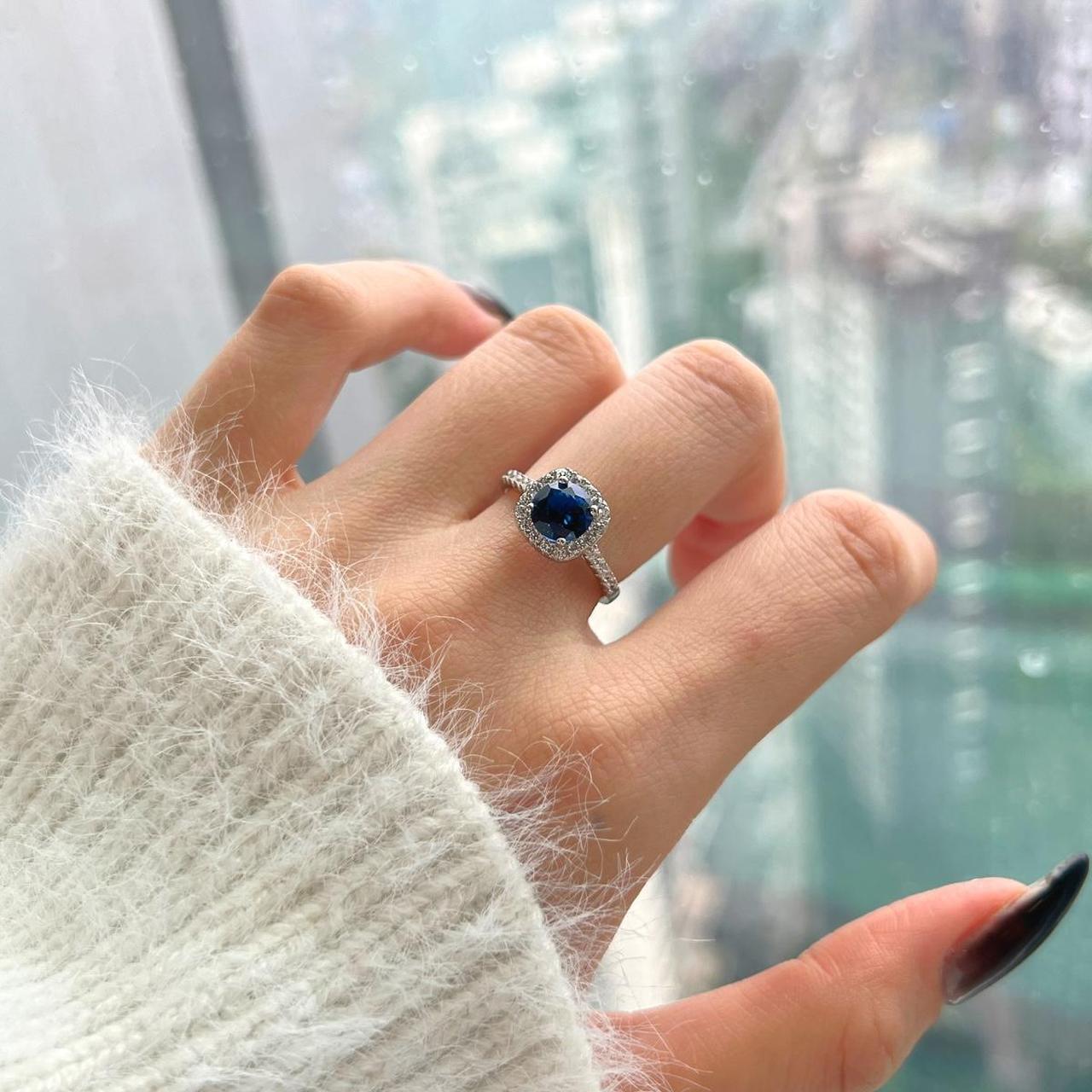 Sapphire Blue Women Ring