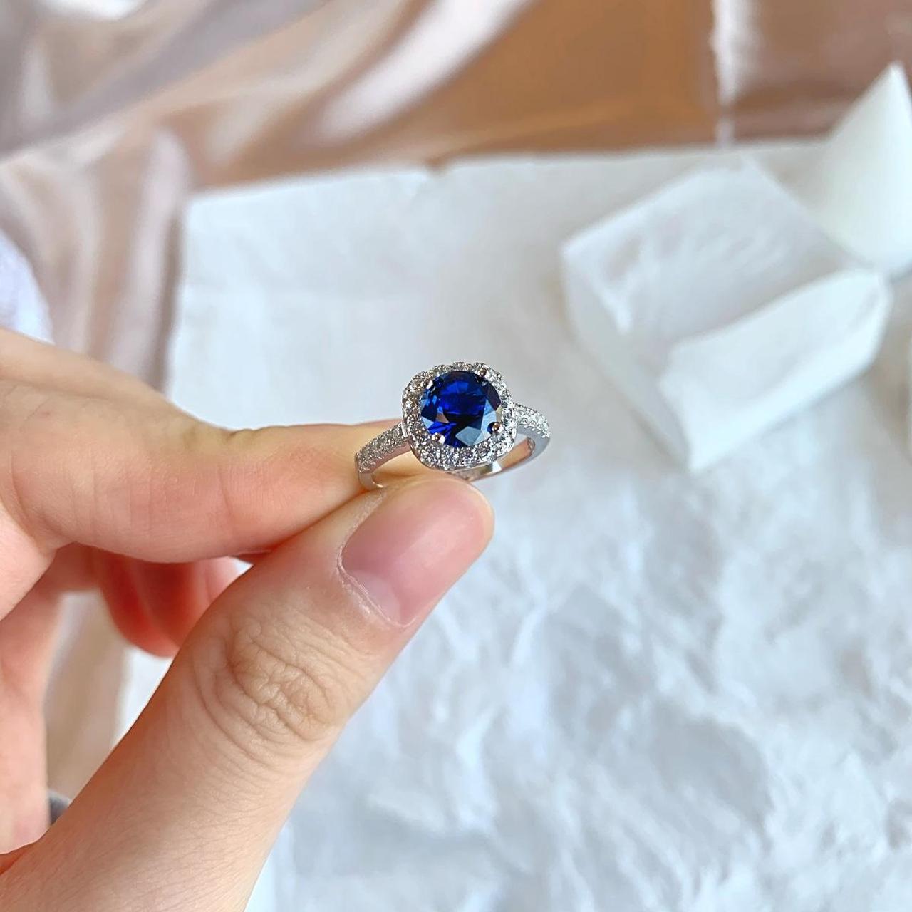 Sapphire Blue Women Ring