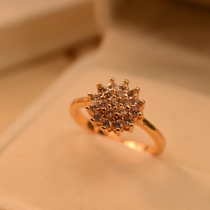 Ruby and Diamond Cluster Ring