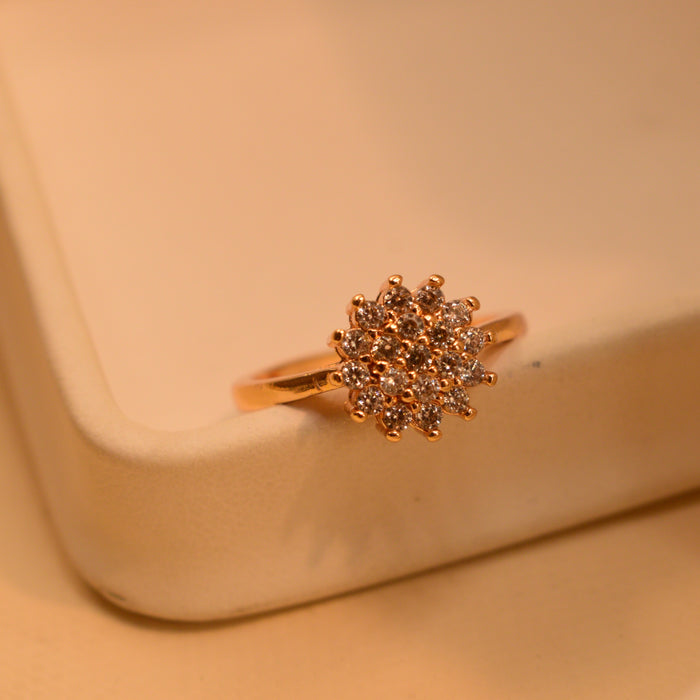 Ruby and Diamond Cluster Ring