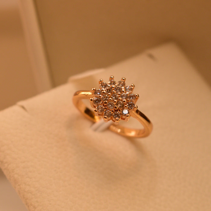 Ruby and Diamond Cluster Ring